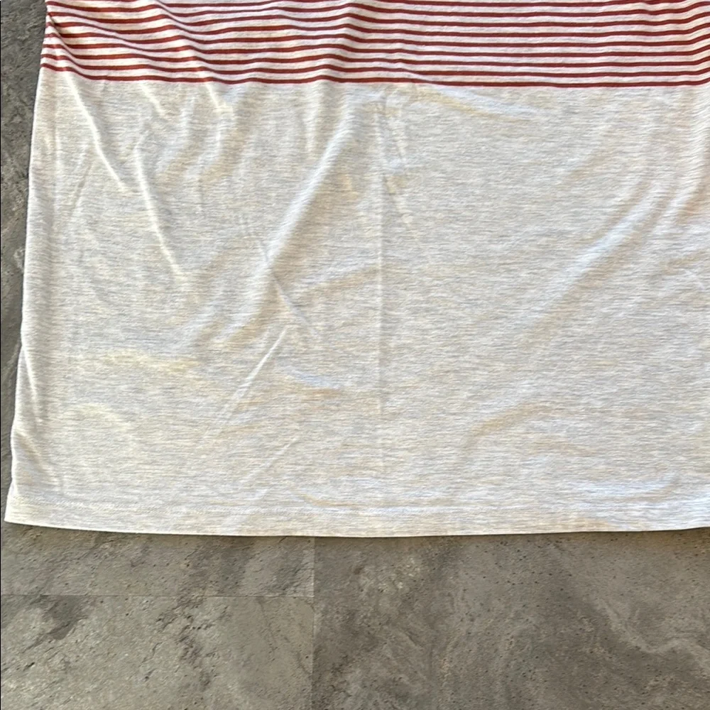 Old Navy Boy Orange and Gray Striped Tank Top, Super Soft, Warm Weather, Size L